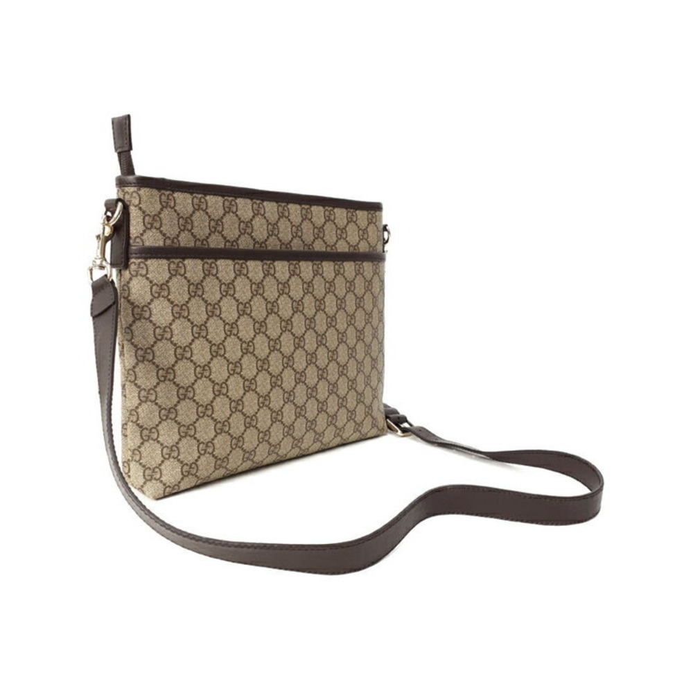 Gucci Messenger Brown Plus Monogram Bag Flat Crossbody GG